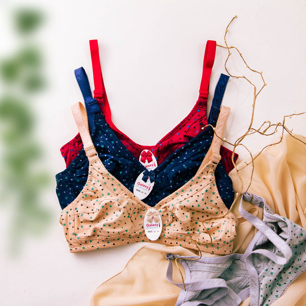 Daily-wear Printed Soft Cotton Bras