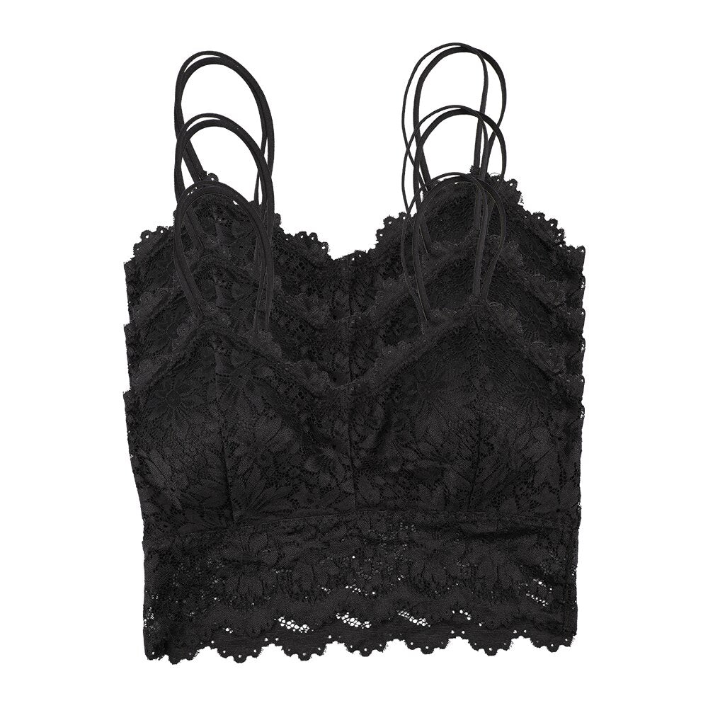 Lace Bra Top Women Push up Plus Size Bralette Strapless