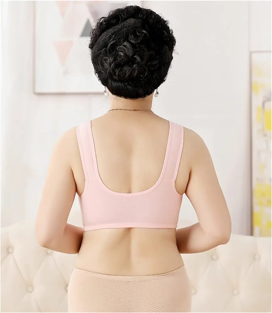 3 button front open Cotton Bra