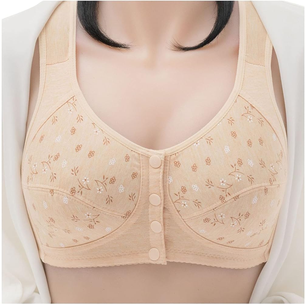 3 button front open Cotton Bra