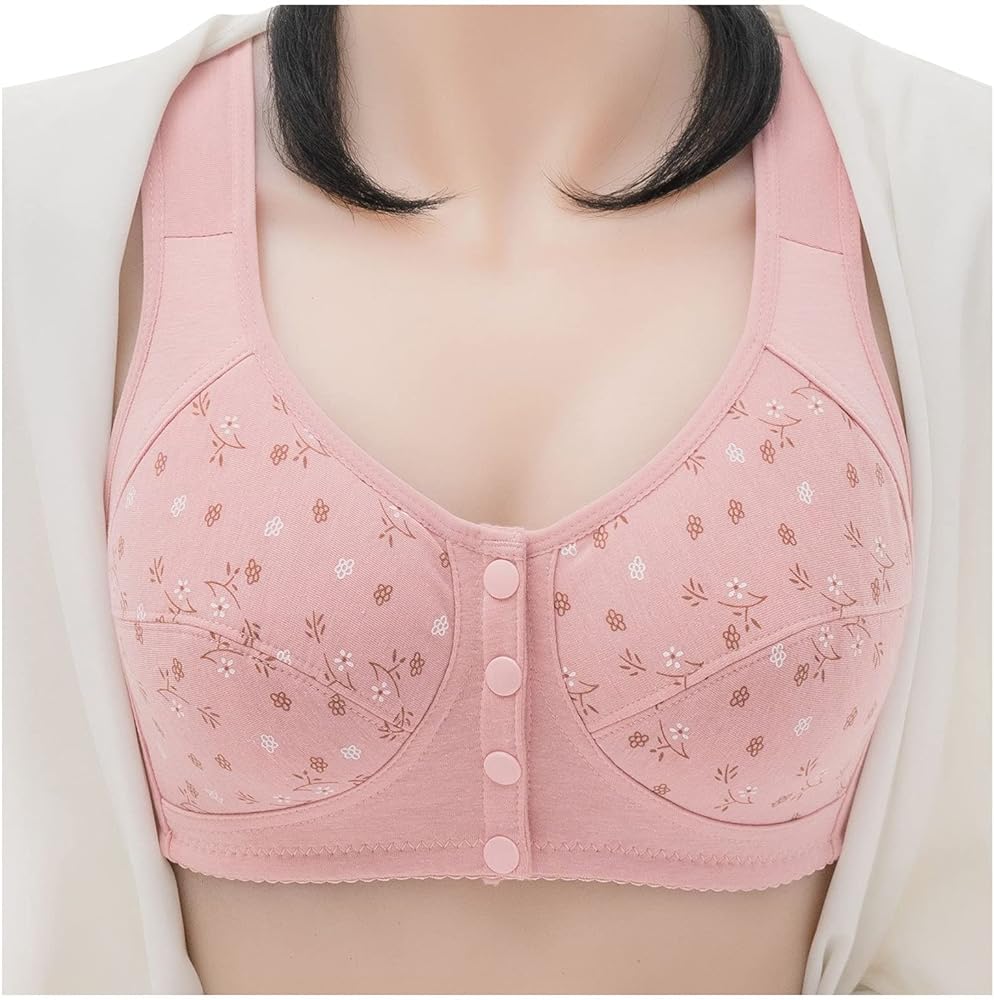 3 button front open Cotton Bra