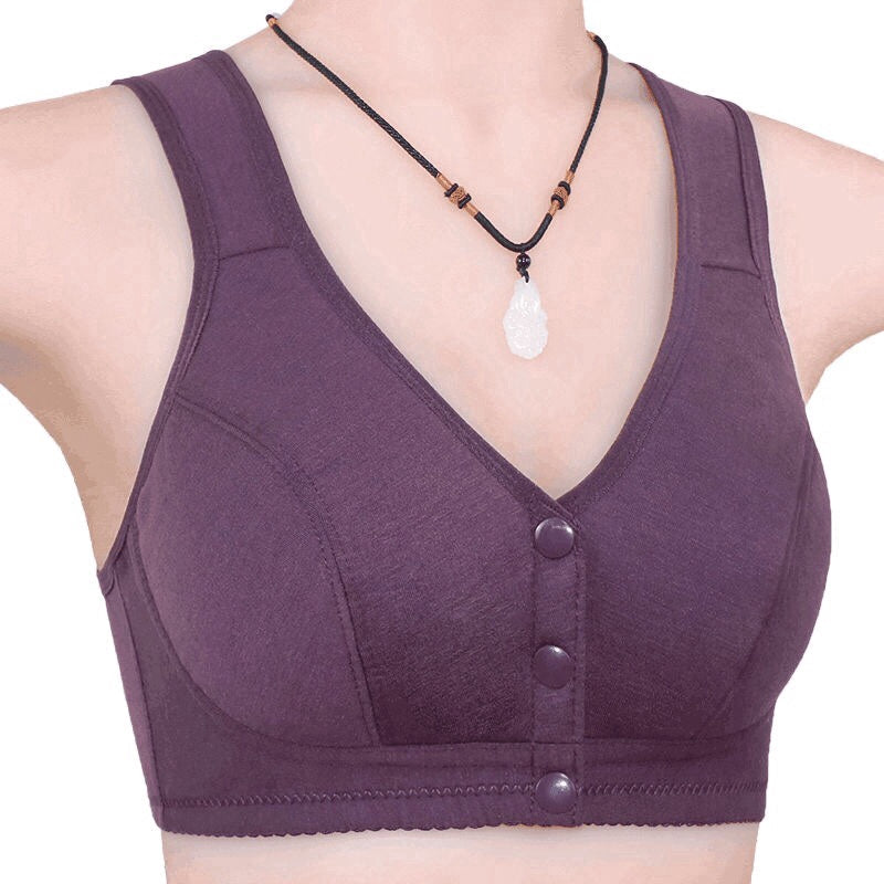 3 button front open Cotton Bra