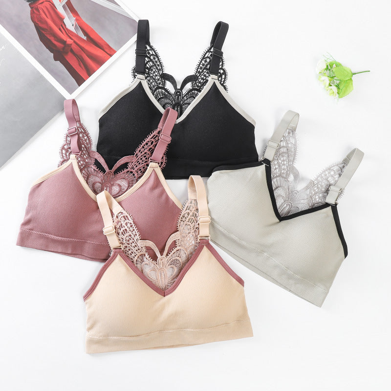 Seamless Comfortable Breathable Bralette Beauty Butterfly Push Up Wireless