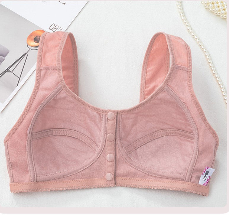 Front open Front Closure Cotton bra large size sports underwear women's bra