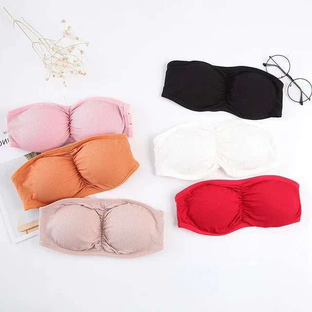 Seamless Top Female Summer Tube Top Fashion Bandeau Girls Bra Underwear Strapless Invisible Intimates