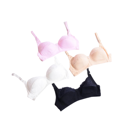 Embroidery light padded bra