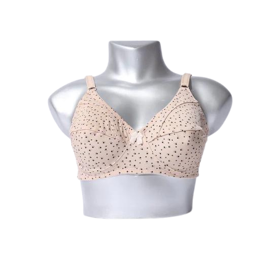 GALAXY  COTTON NON PADDED WIRELESS DOTTED BRA