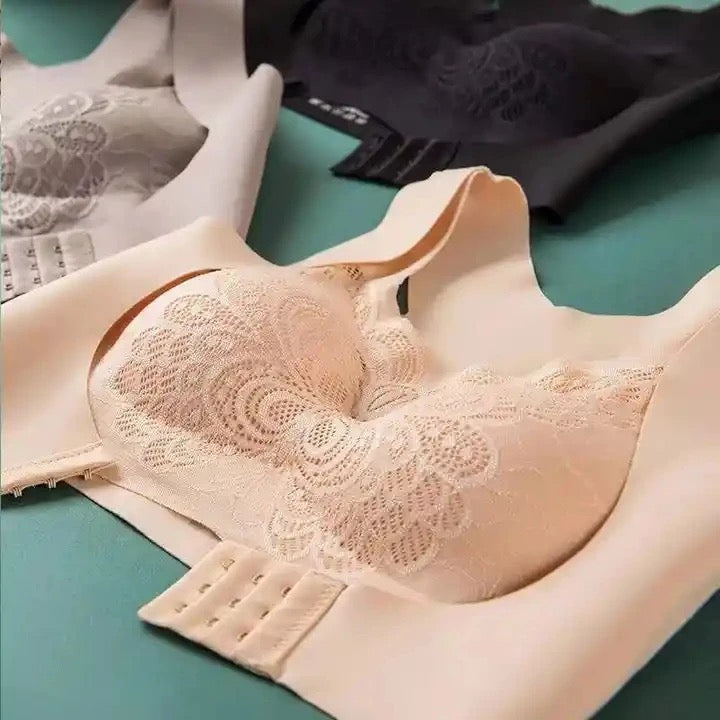 Push Up Front Closure Adjustable Posture Lace Bra