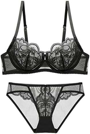 New style underwire lace bra panty set