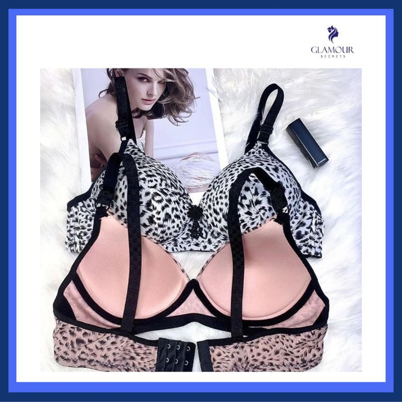 Cheetah print single padded bra