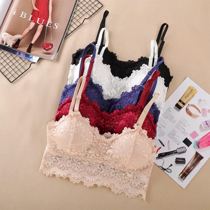 V top lace bra