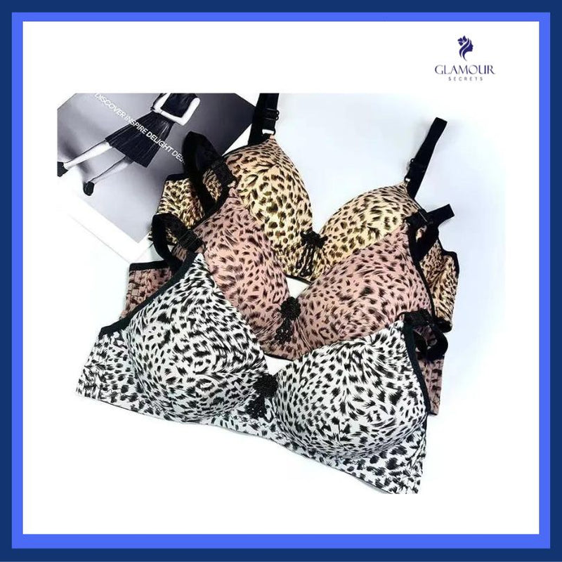 Cheetah print single padded bra