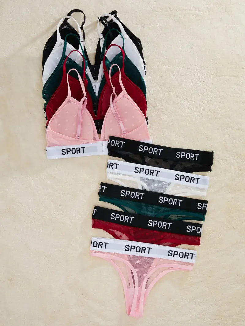 Sports bra panty set