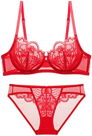 New style underwire lace bra panty set