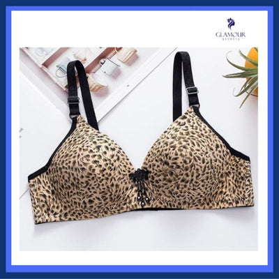 Cheetah print single padded bra