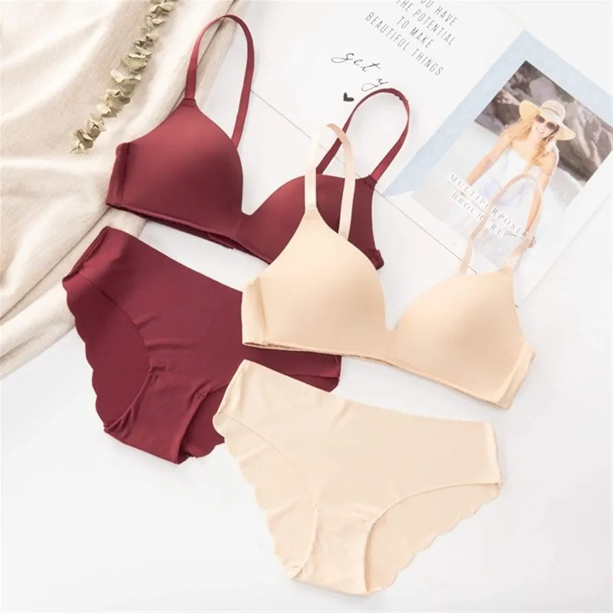 Smart push up bra panty set