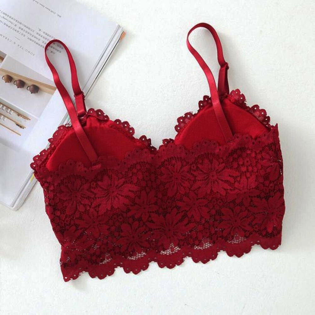 Lace Crop Top Bra Floral Vest Bralet Camisole Women Tank