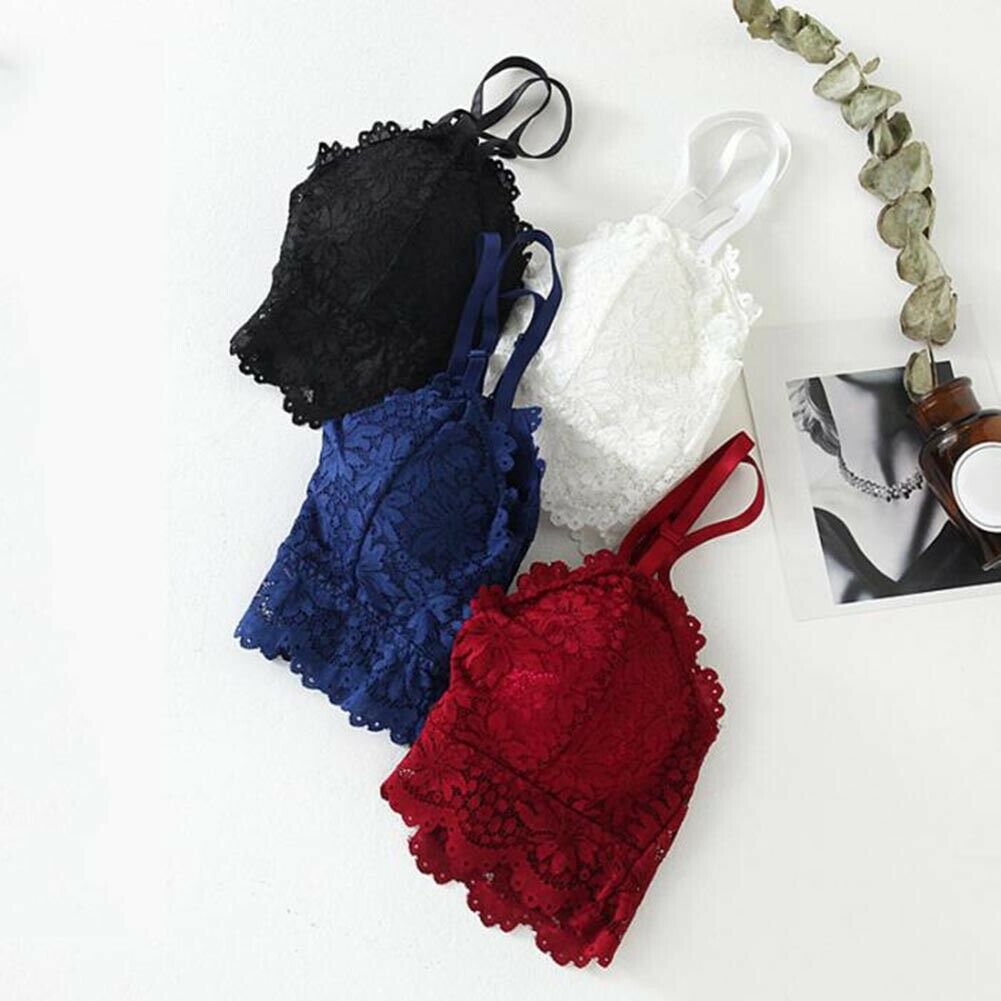 Lace Crop Top Bra Floral Vest Bralet Camisole Women Tank