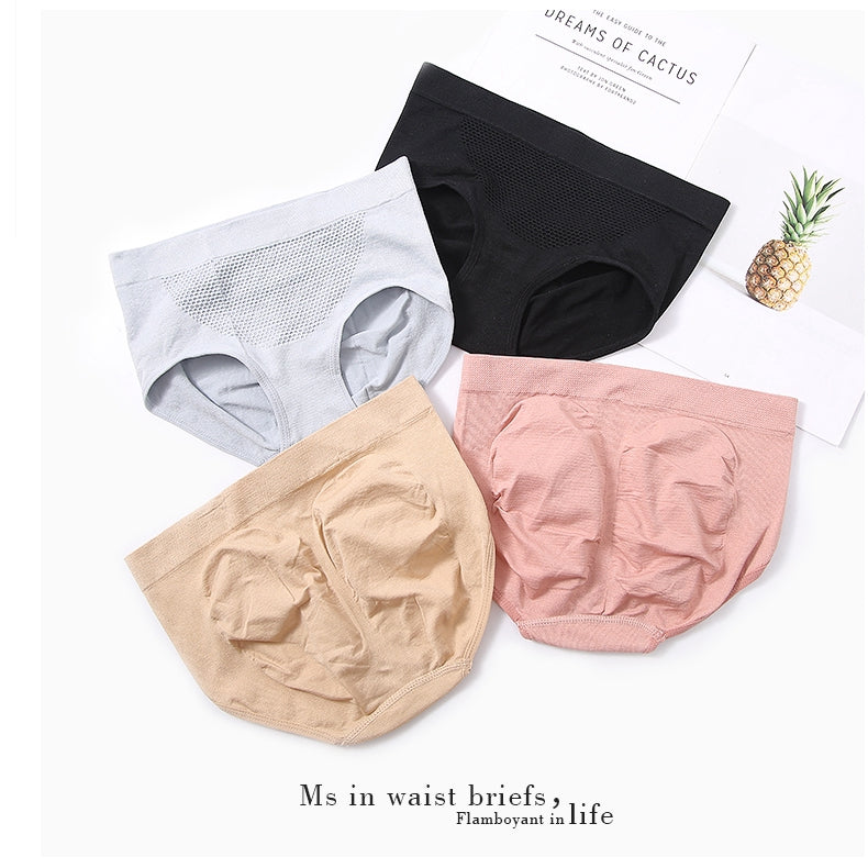 Pack Of  3 Seamless Leak Proof Mid Waist Menstrual Period Panties