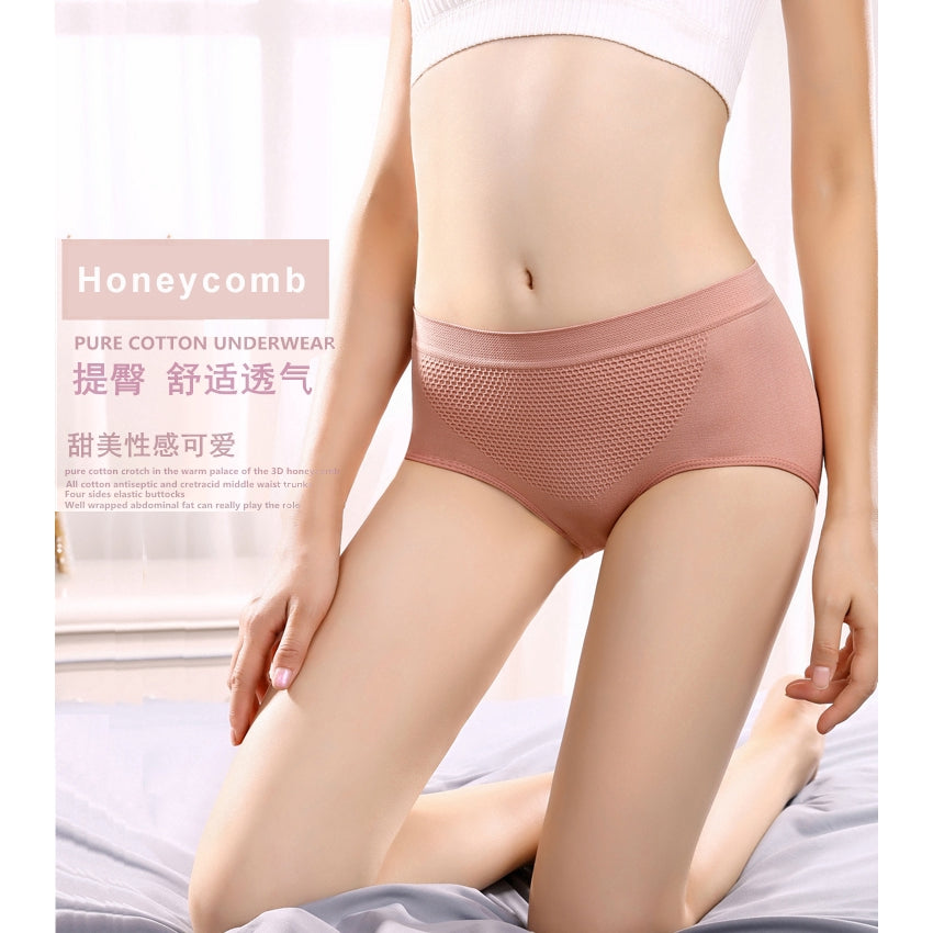 Pack Of  3 Seamless Leak Proof Mid Waist Menstrual Period Panties