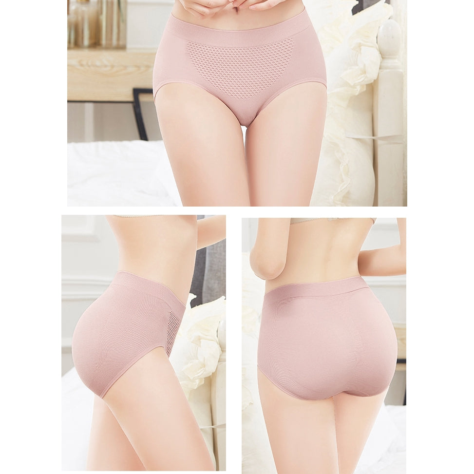 Pack Of  3 Seamless Leak Proof Mid Waist Menstrual Period Panties