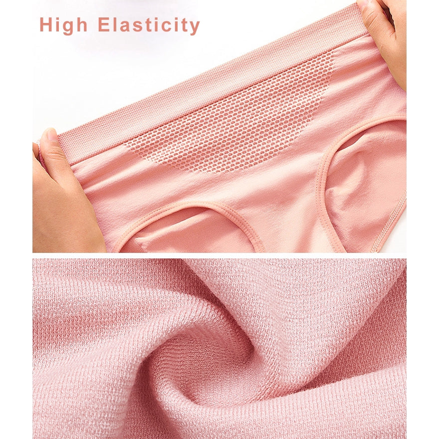 Pack Of  3 Seamless Leak Proof Mid Waist Menstrual Period Panties