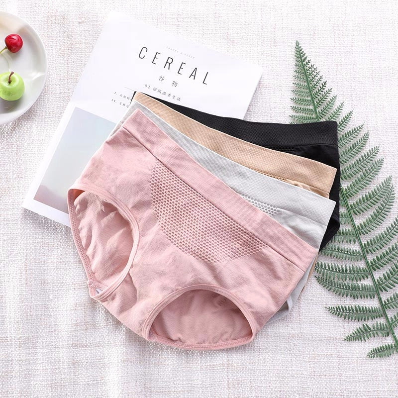 Pack Of  3 Seamless Leak Proof Mid Waist Menstrual Period Panties