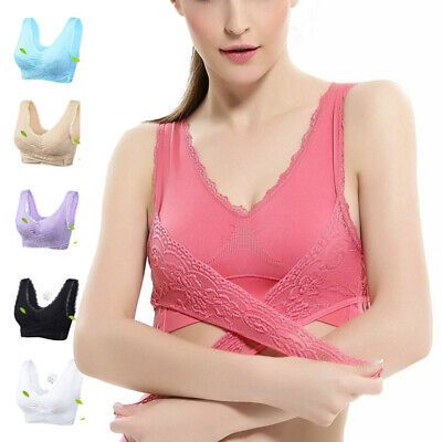 Instant Lift Front Cross Side Buckle Lace Bra