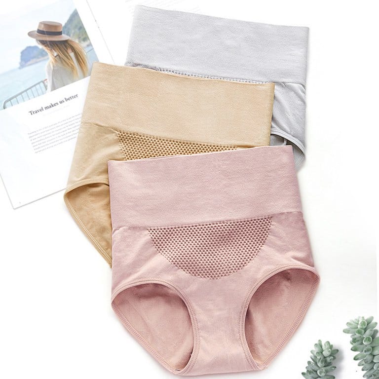 Pack Of  3 High Waist Abdomen Underwear Women