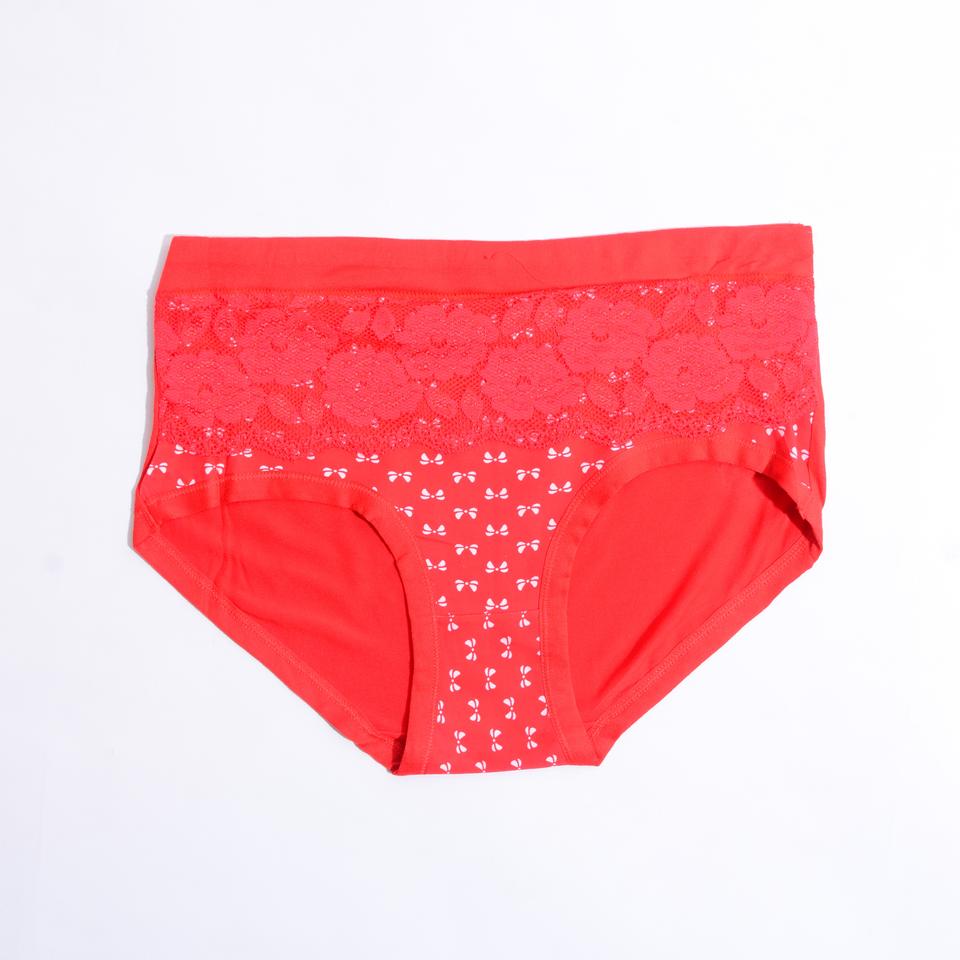 PACK OF 3 MID WAIST SOLID COTTON PANTIES FOR WOMEN