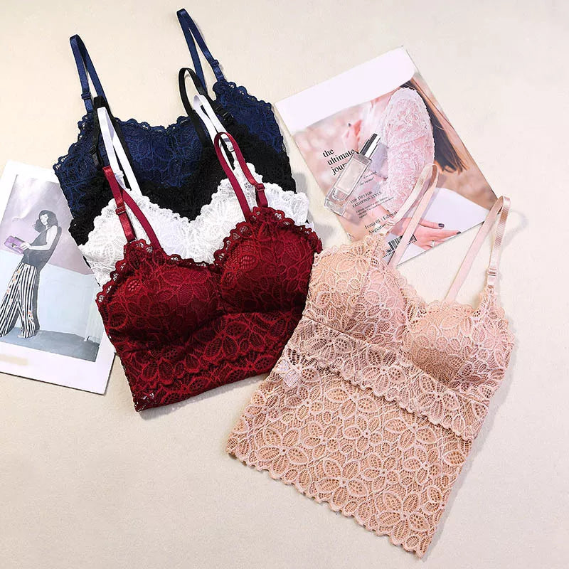 LACE BRALETTE PADDED CAMISOLE BRA