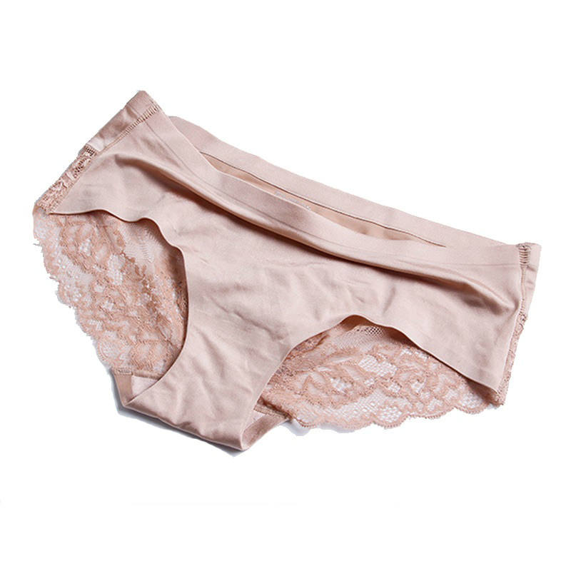 Pack of 3  Underwear lingerie breathable  seamless  interior lace satin women's net  panties