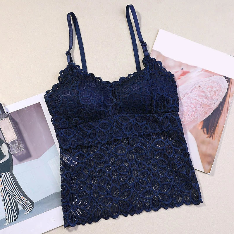 LACE BRALETTE PADDED CAMISOLE BRA