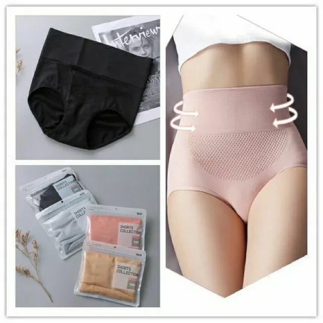 Pack Of  3 High Waist Abdomen Underwear Women