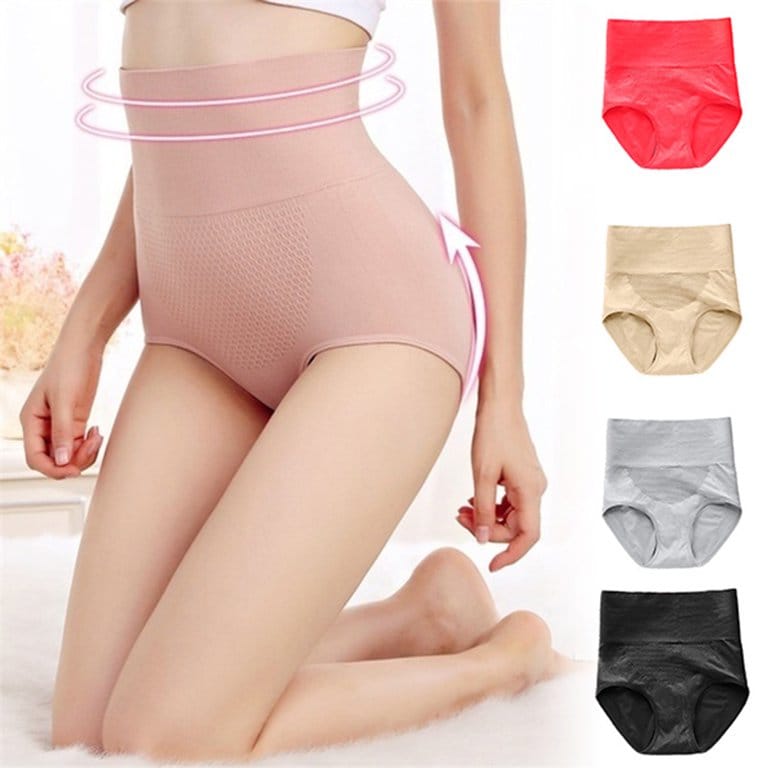 Pack Of  3 High Waist Abdomen Underwear Women