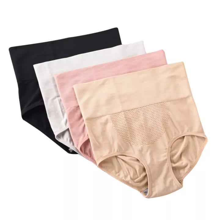 Pack Of  3 High Waist Abdomen Underwear Women