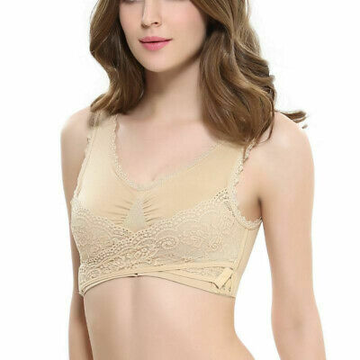 Instant Lift Front Cross Side Buckle Lace Bra